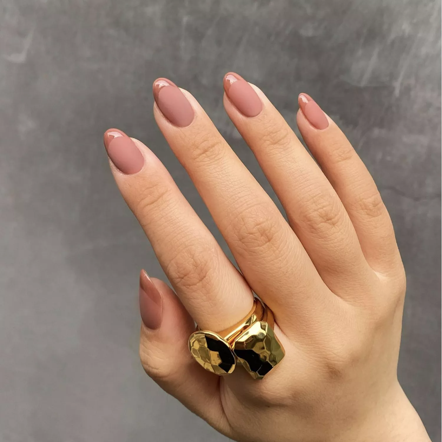 malvenfarbene French Tips