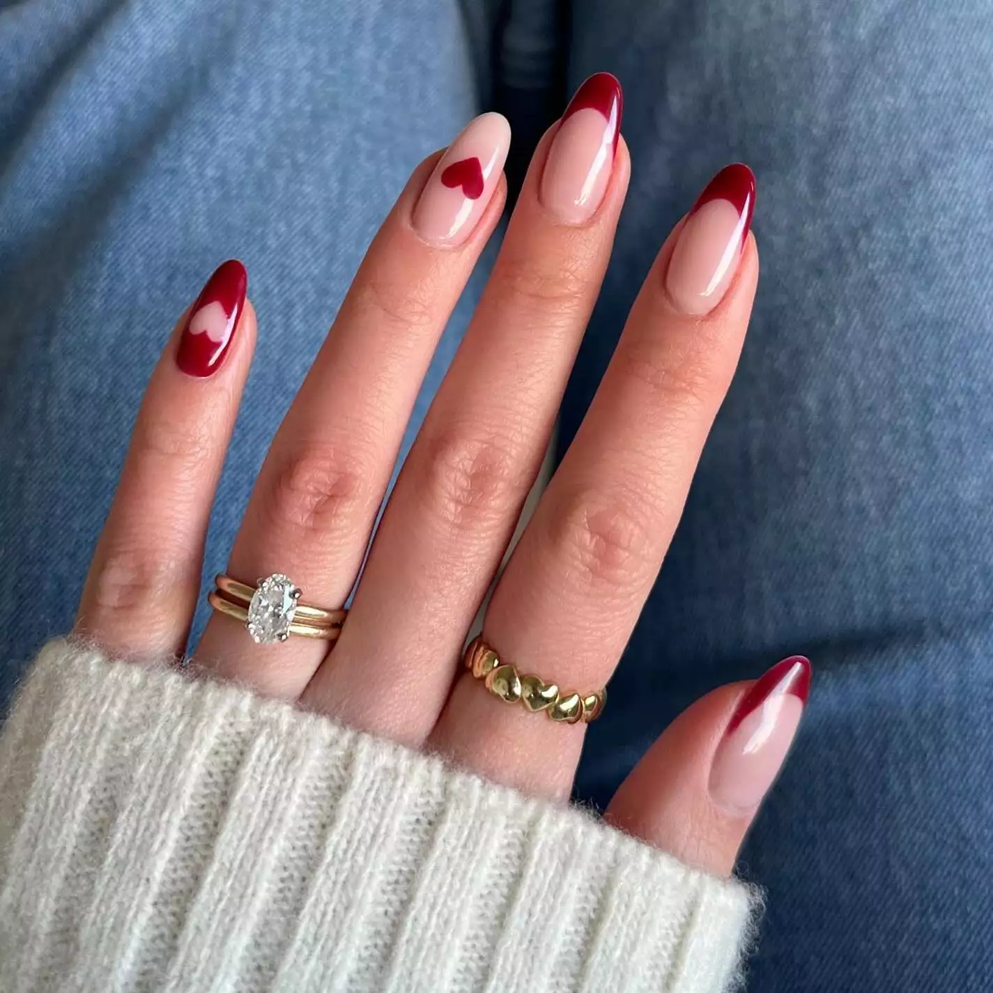 rote Nageldesigns